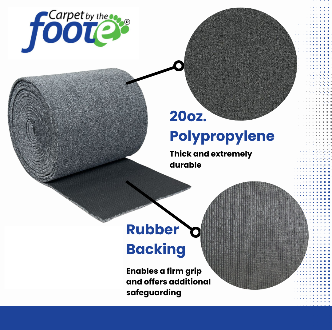 20oz. Boat Trailer Bunk Carpet 12" Wide Carpet by the Foote