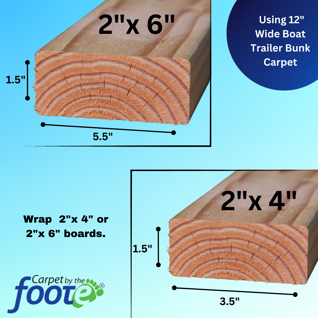 20oz. Boat Trailer Bunk Carpet 12" Wide